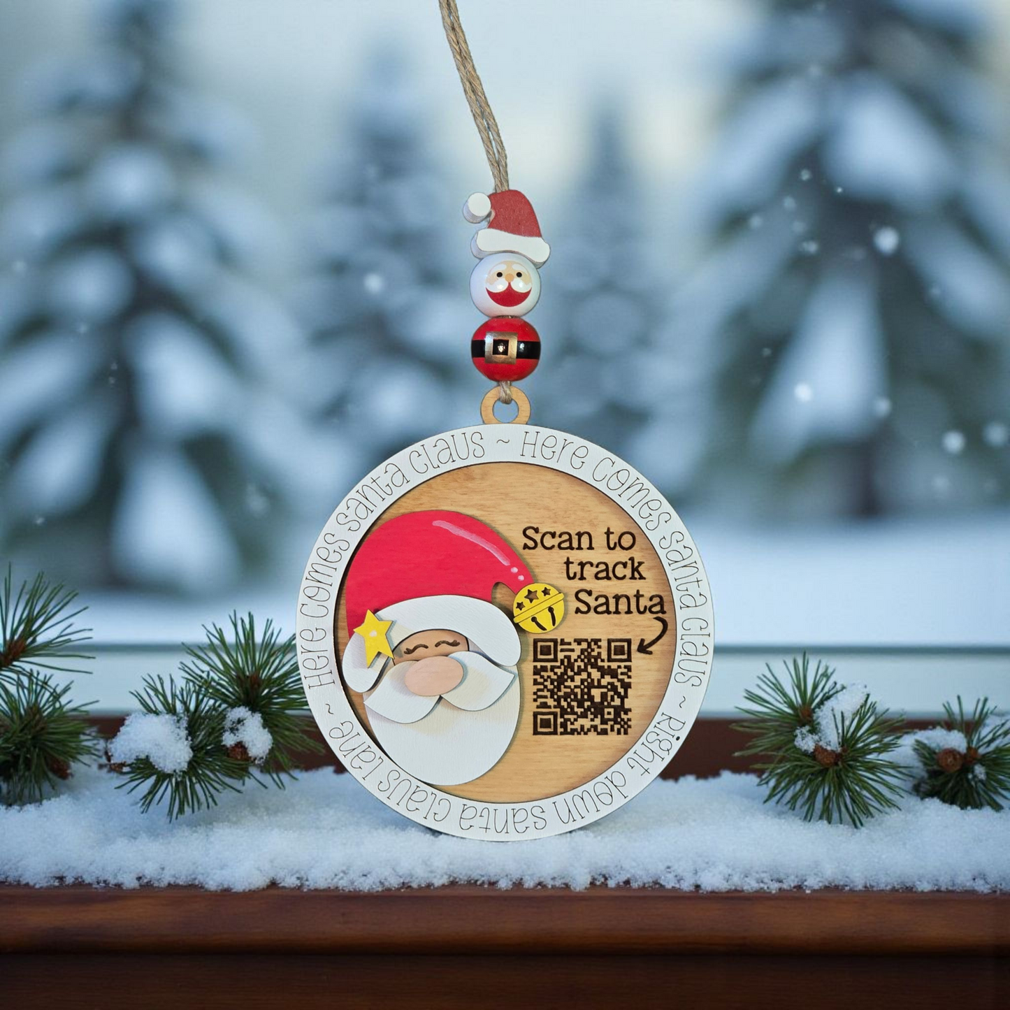 Here comes Santa Claus Santa Tracker Christmas Ornament