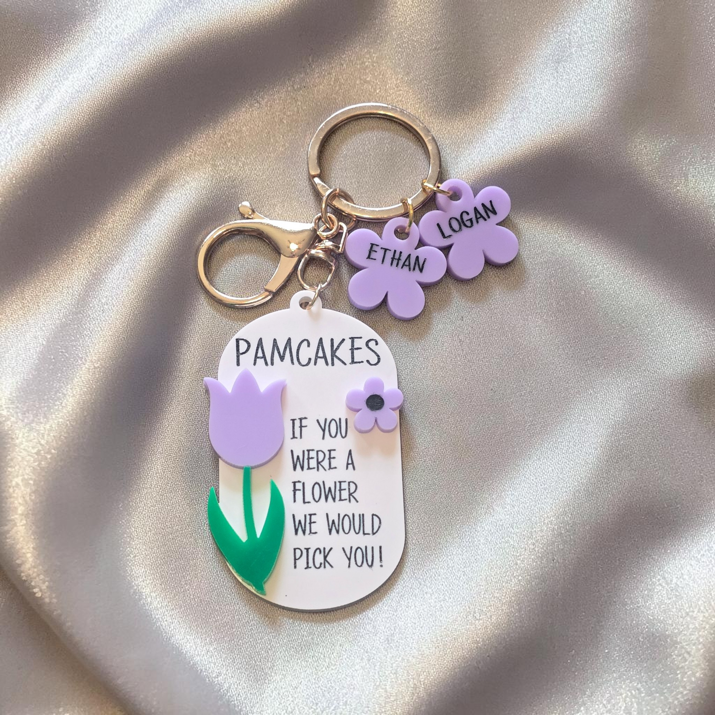 Keychain Mom If you were a flower we would pick you acrylic personalized