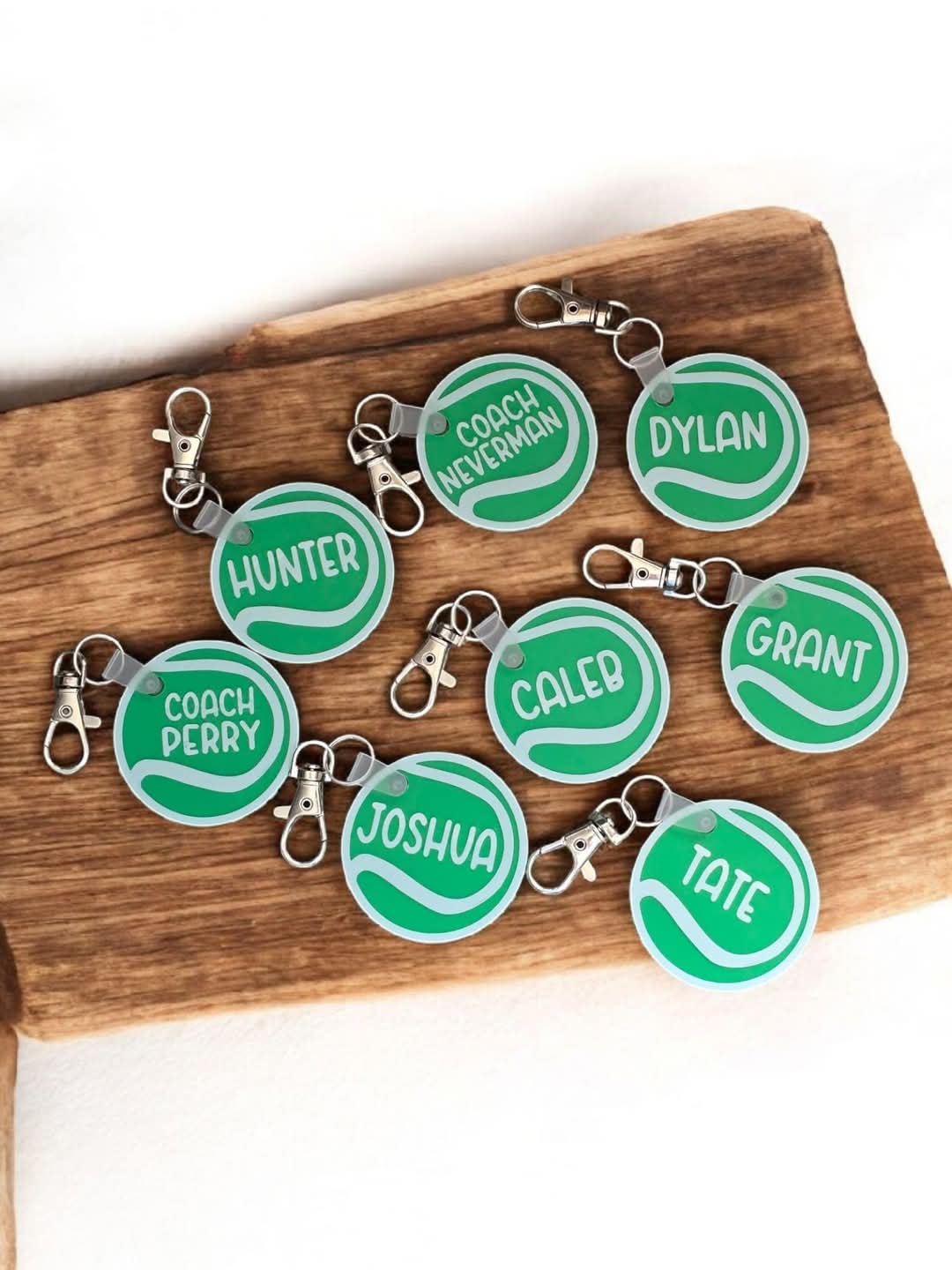 3D printed plastic sport keychains Personalized with name coach bag tag