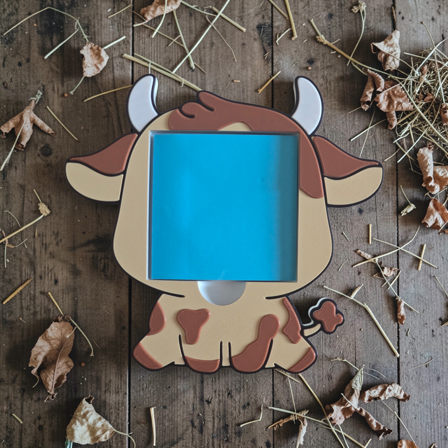 3D printed cow sticky note holder