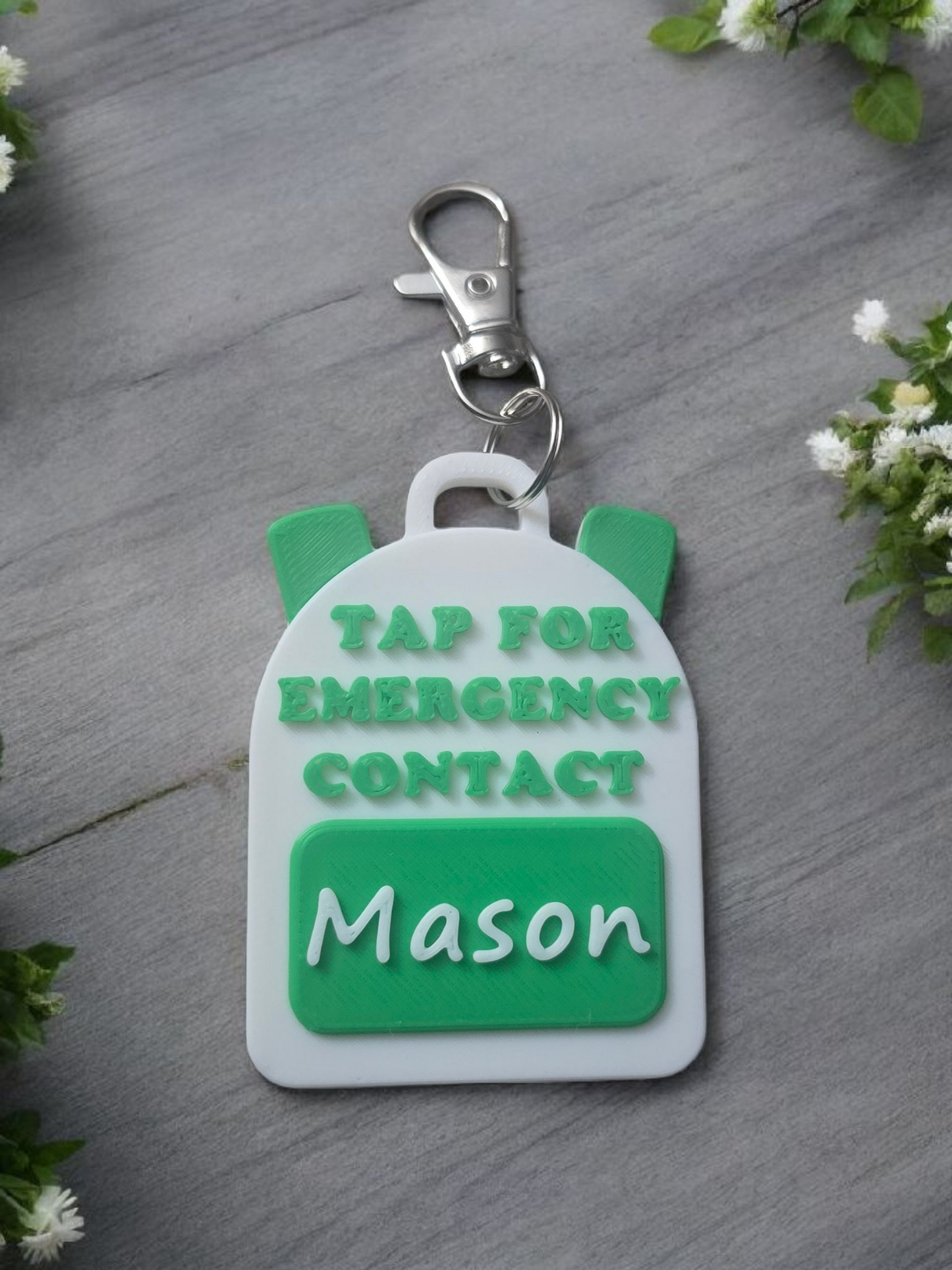 3D printed
NFC emergency bag tag personalized