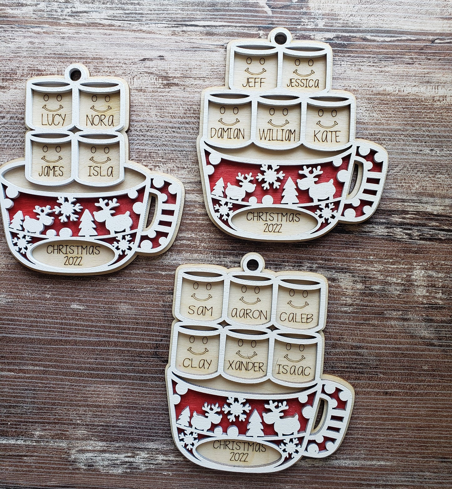 Marshmallow Personalized Christmas Ornament