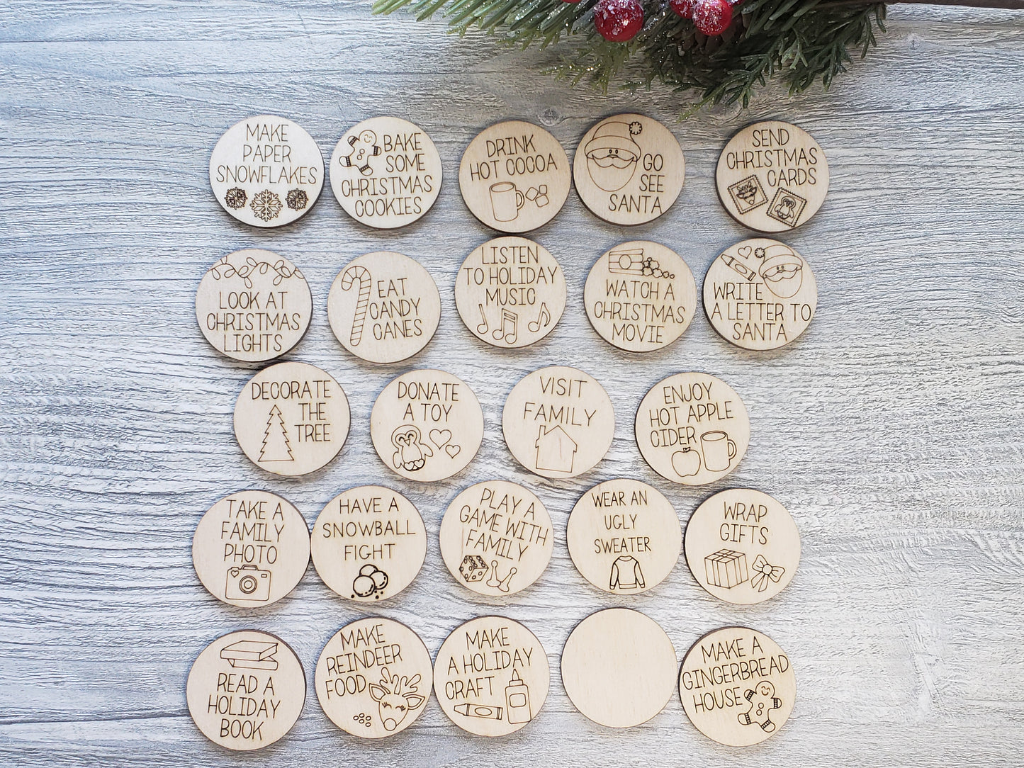 Christmas Activity Tokens 24 piece set