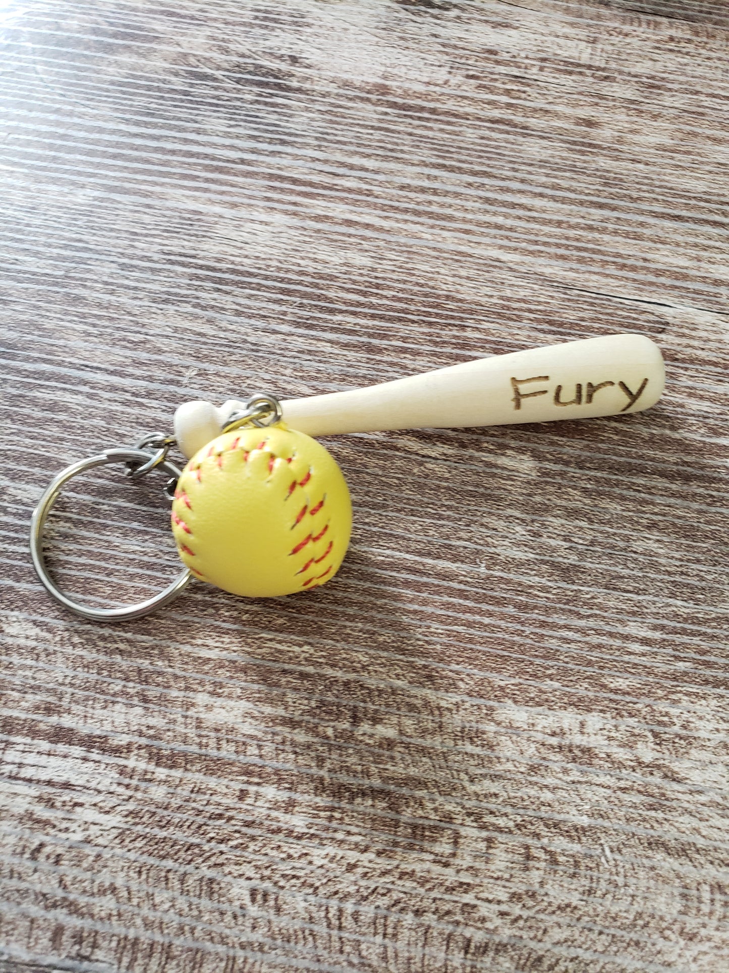 Softball and Baseball Keychains Personalized
