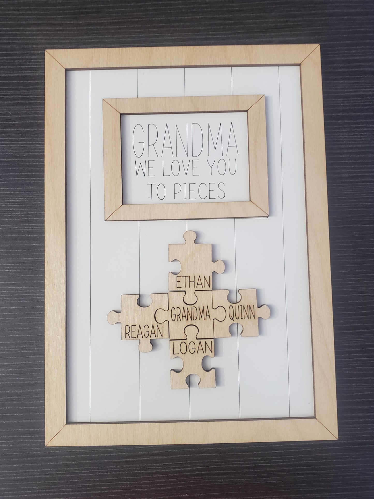 We Love You To Pieces Puzzle Pieces Sign Personalized