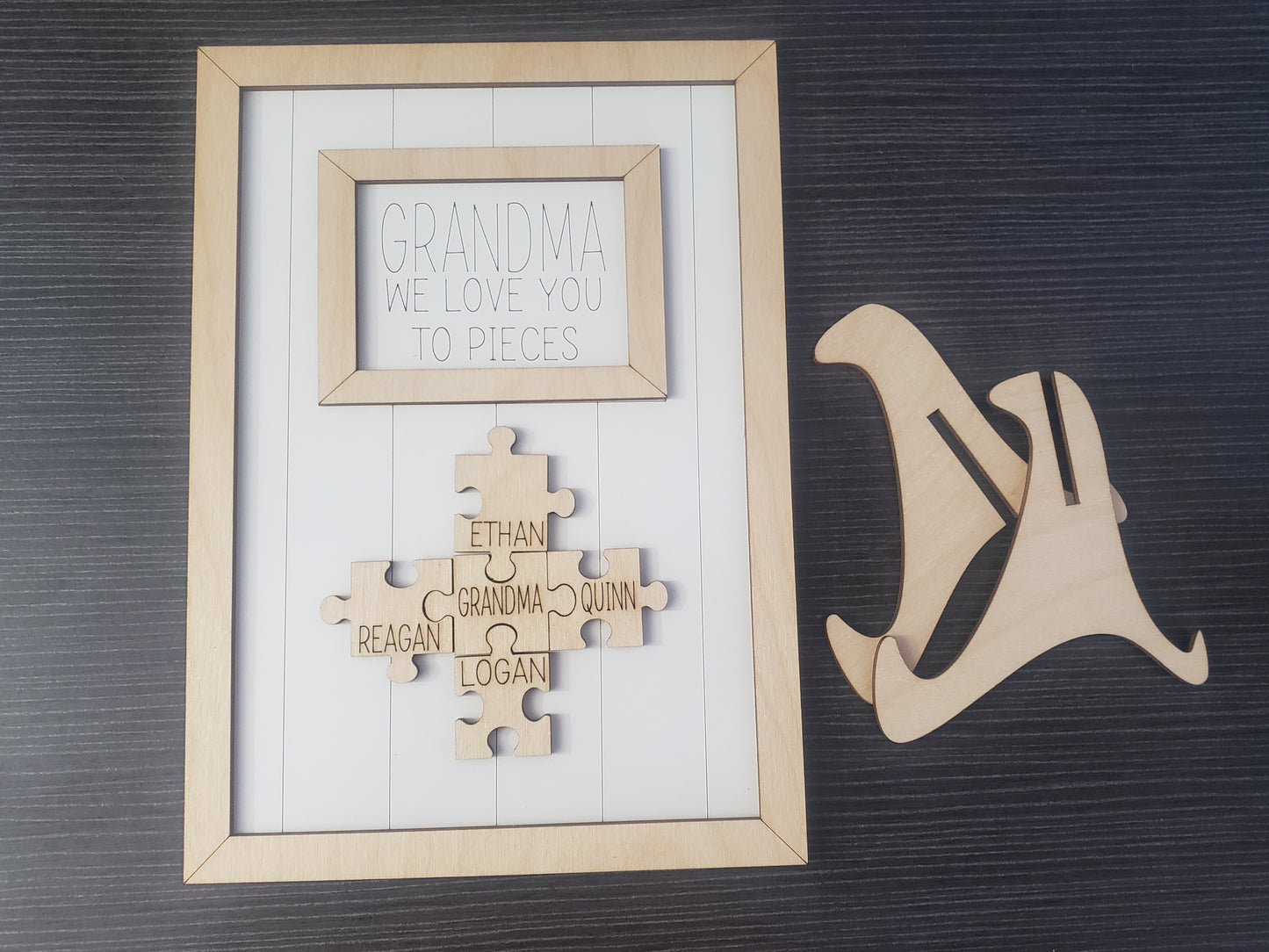 We Love You To Pieces Puzzle Pieces Sign Personalized
