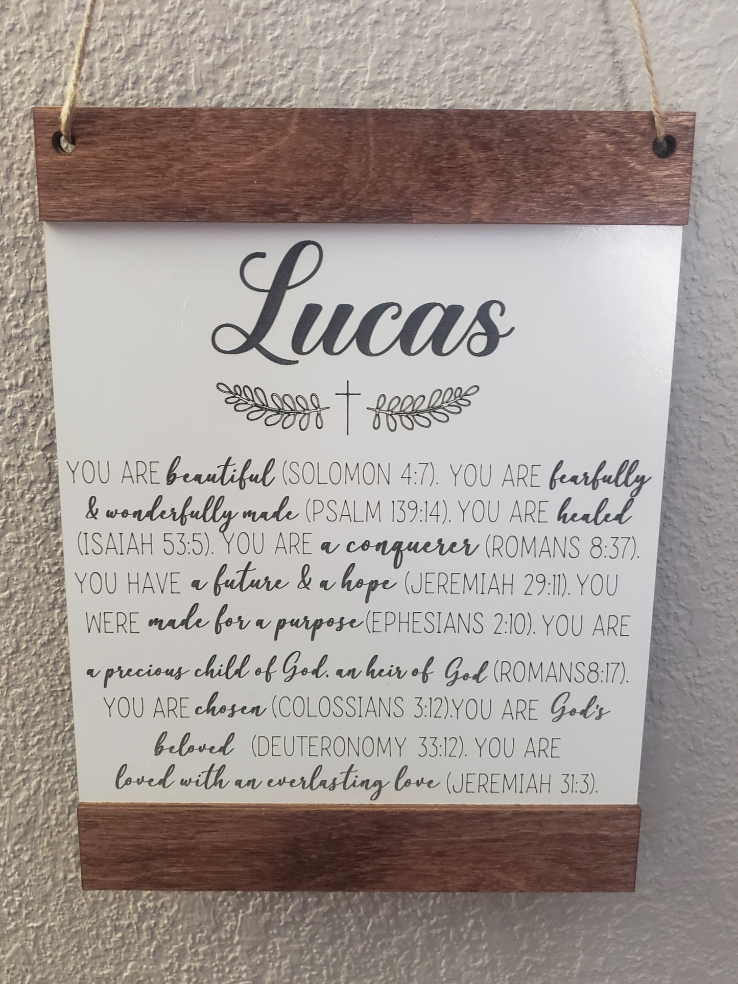 Baptism Hanging Sign Personalized