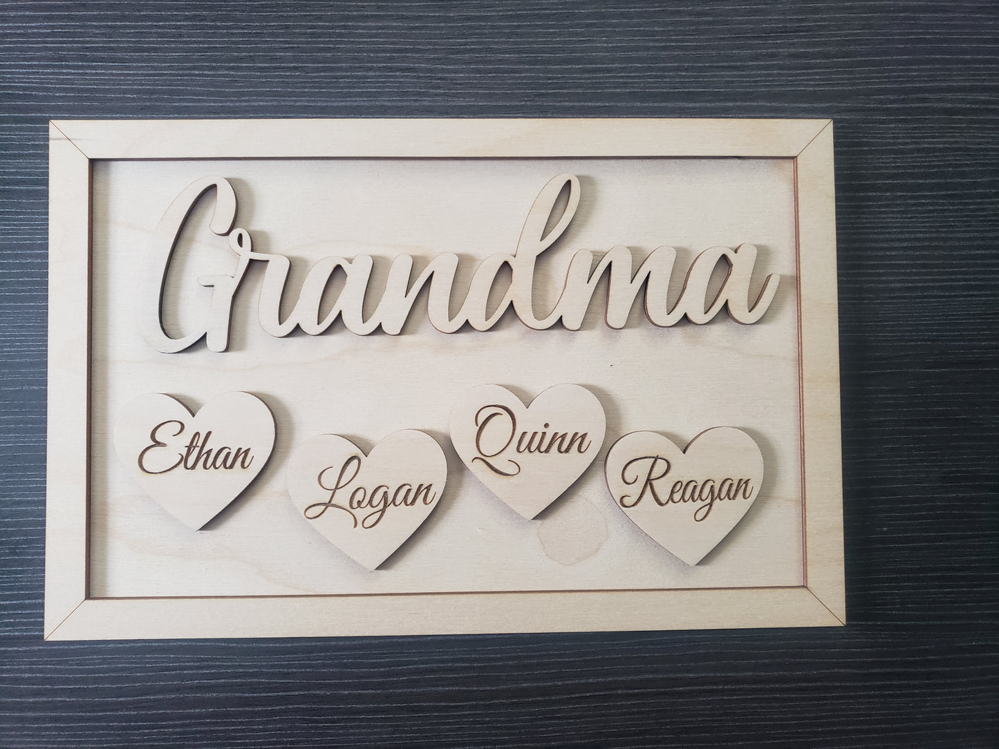 Grandkids Personalized Heart Sign