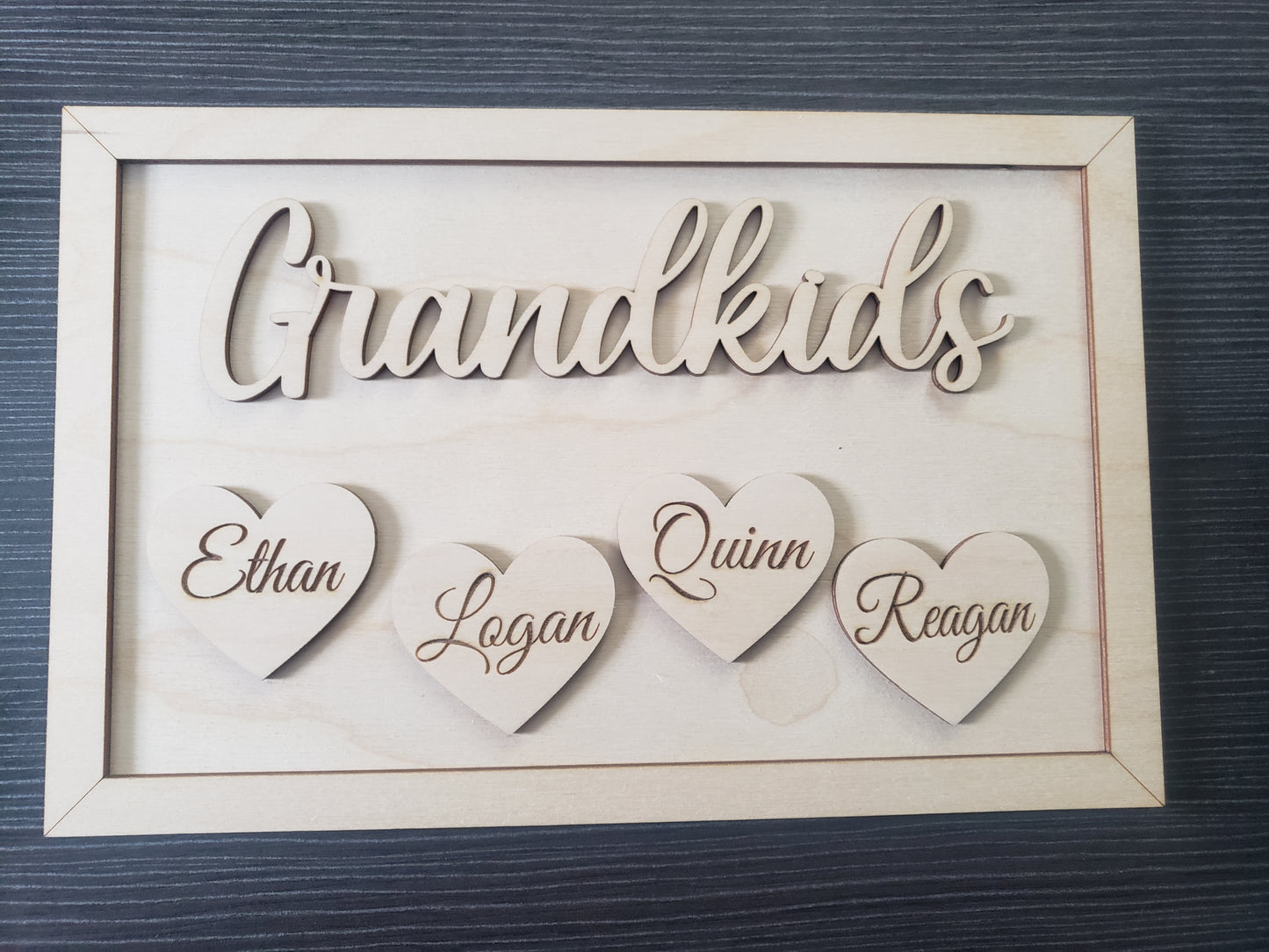 Grandkids Personalized Heart Sign