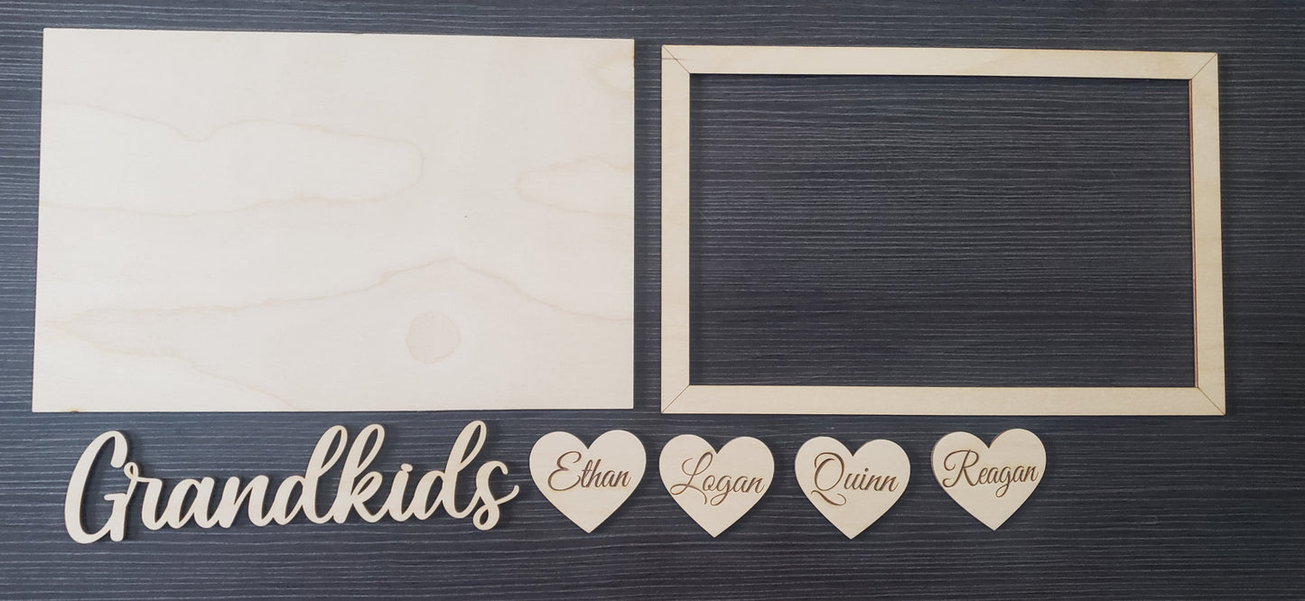 Grandkids Personalized Heart Sign