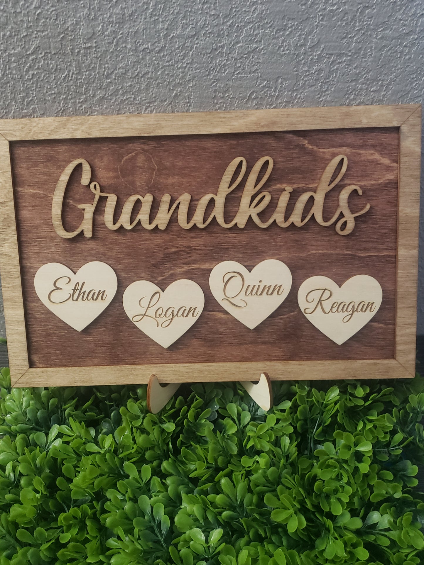Grandkids Personalized Heart Sign