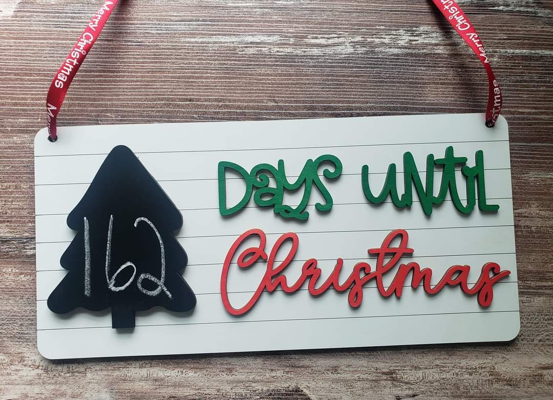 Days until Christmas Sign