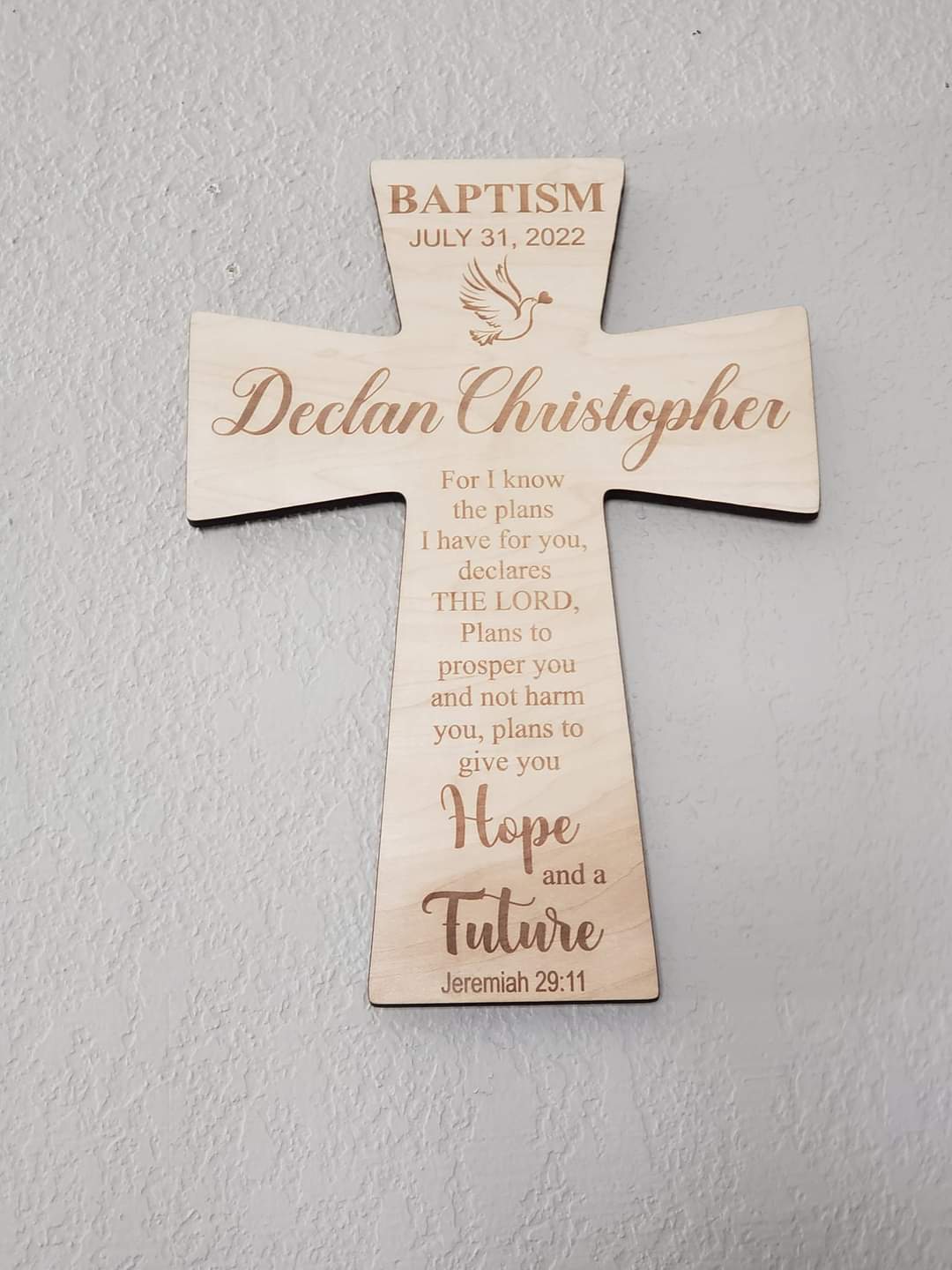 Baptism Cross Personalized