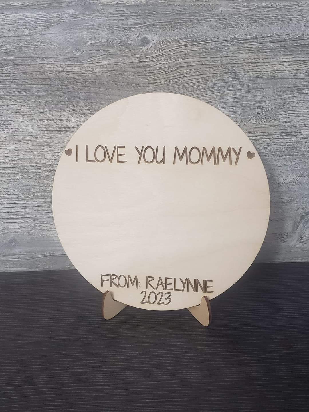 I love you personalized round 2 sizes