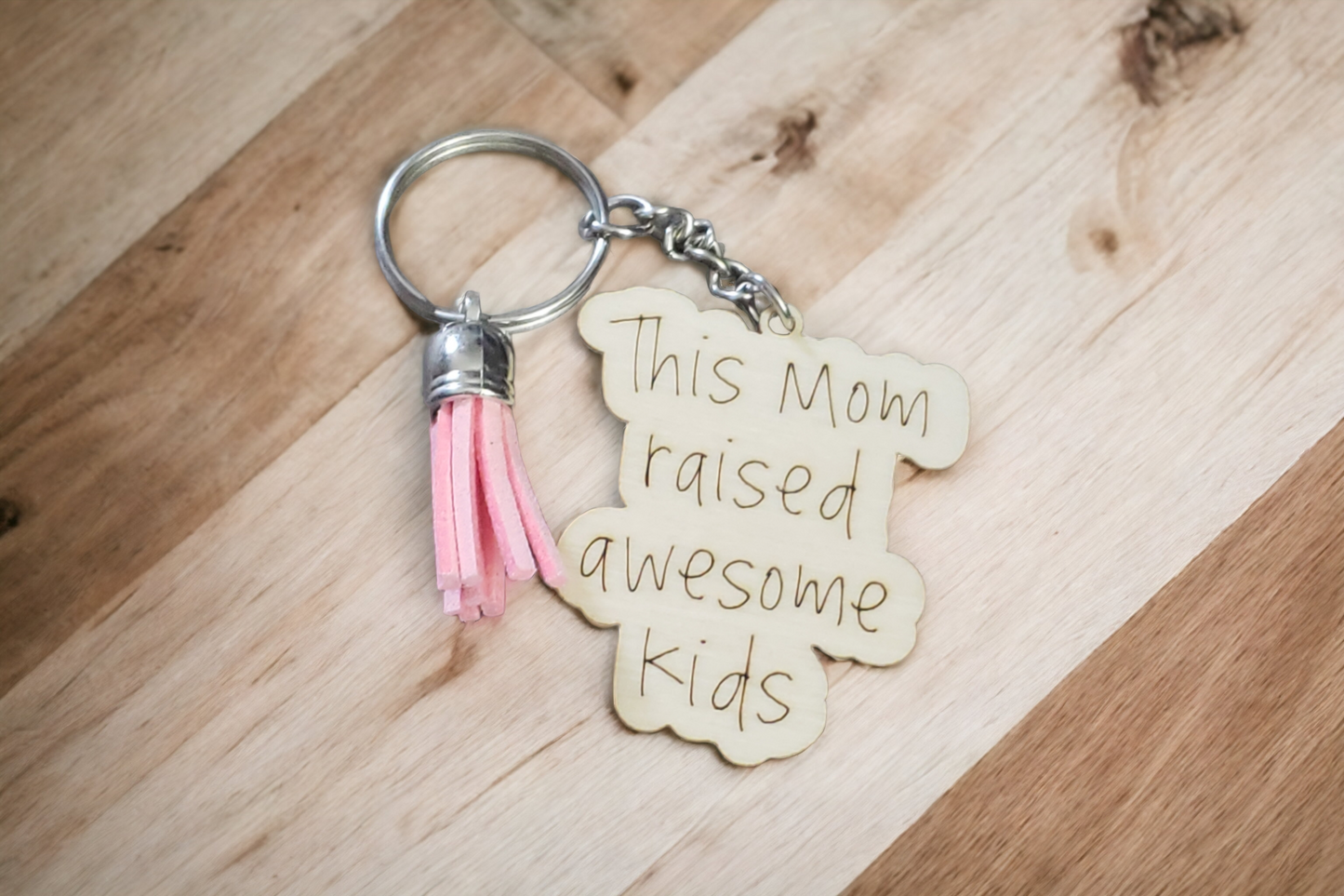 This Mom raised awesome kids keychain