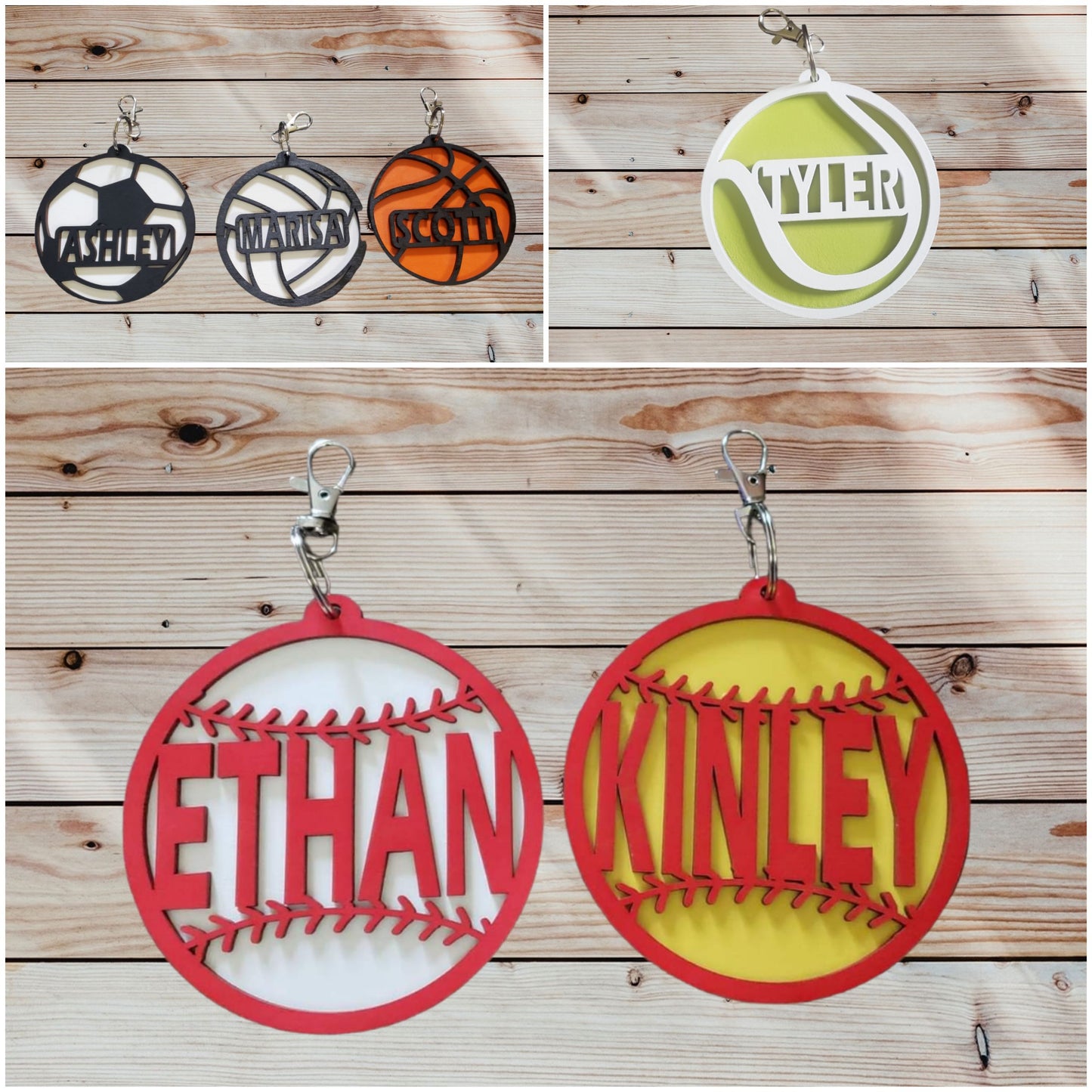 Baseball Softball Soccer Volleyball Basketball Tennis Cheer Football Track Bag Tags or magnet Personalized