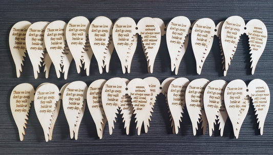 Angel Wing Christmas Ornament Memorial Bulk