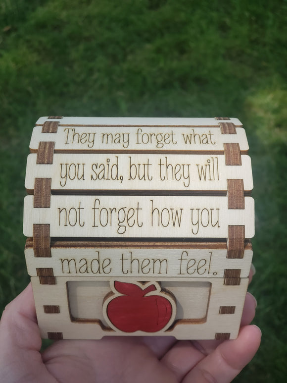 They may forget what you said Teacher Treat Chest Personalized