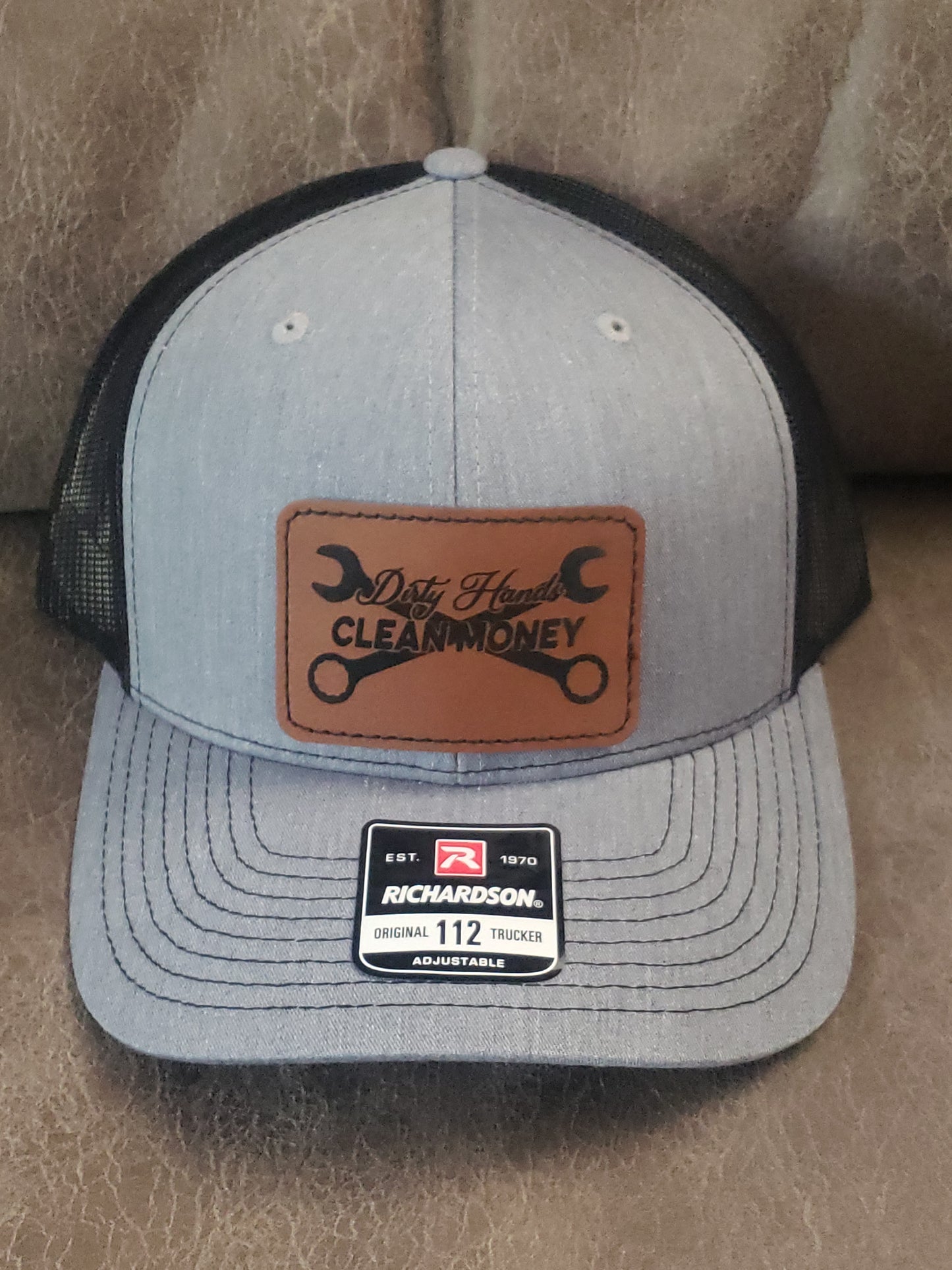 Richardson 112 Hats Dirty Hands Clean Money Work Lineman Welding