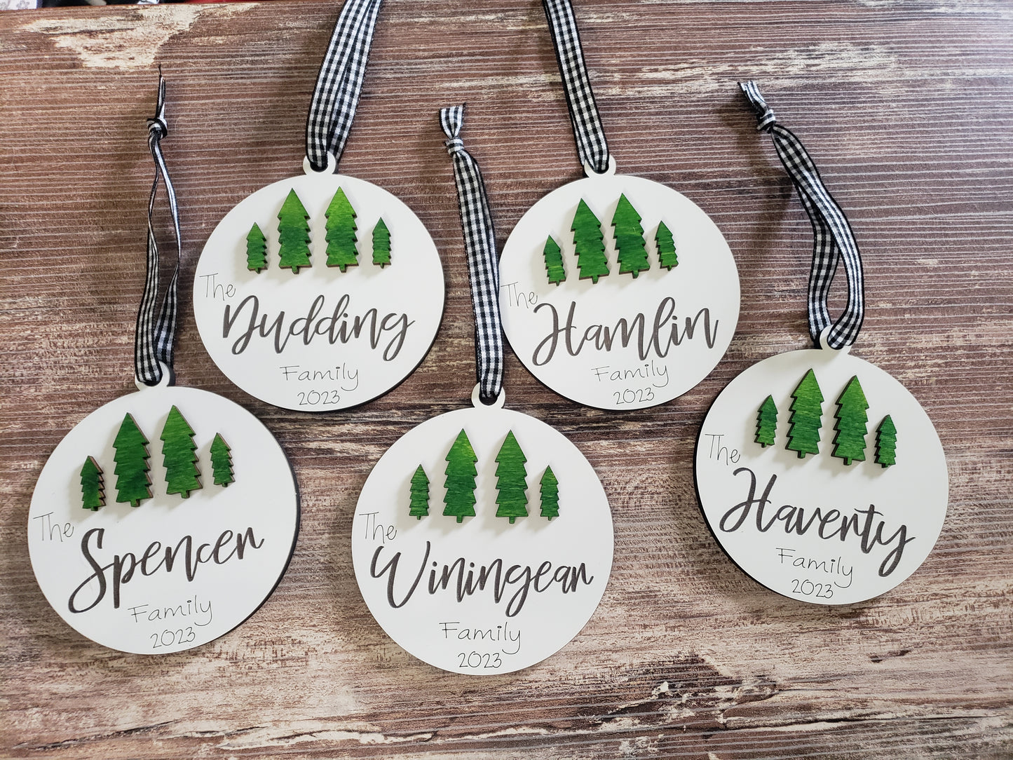 Tree Personalized Christmas Ornaments