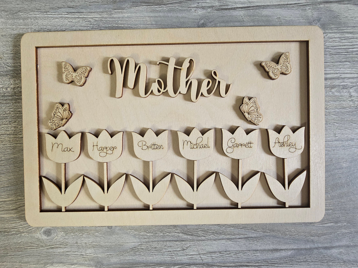 Mother's Day Tulip Sign Personalized