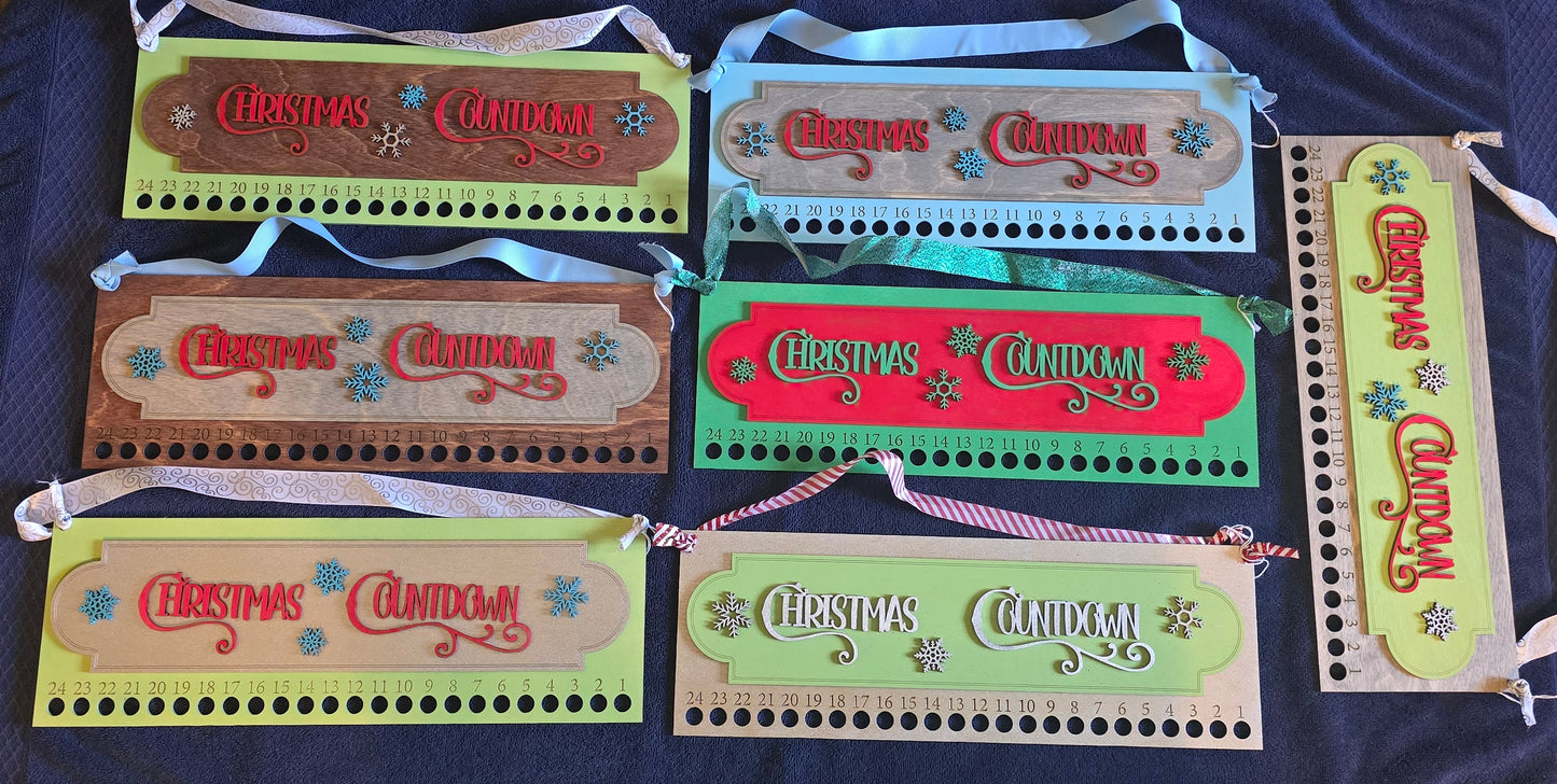 Christmas Countdown candy cane holder
