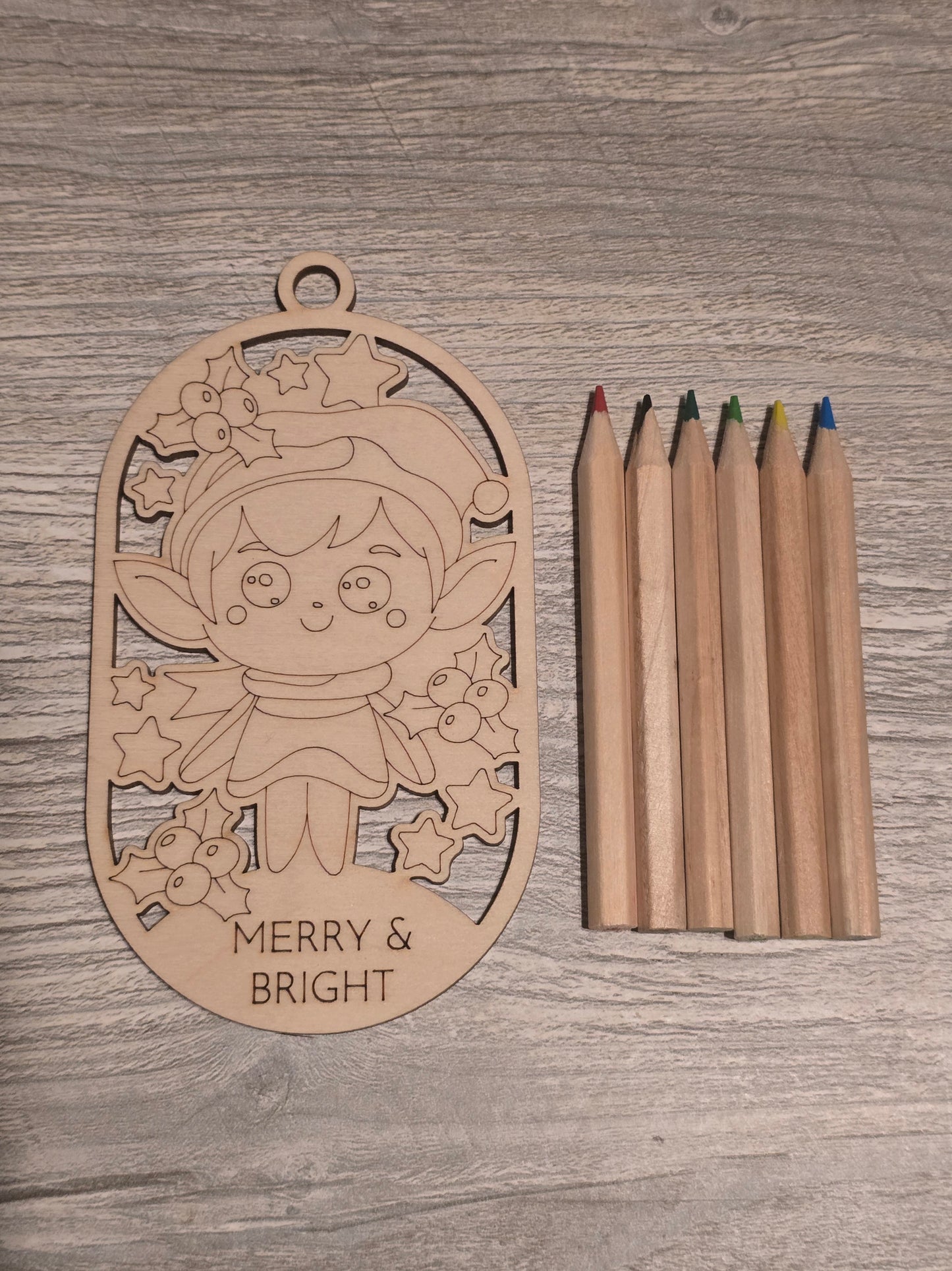 Merry & Bright Christmas Ornaments coloring kits