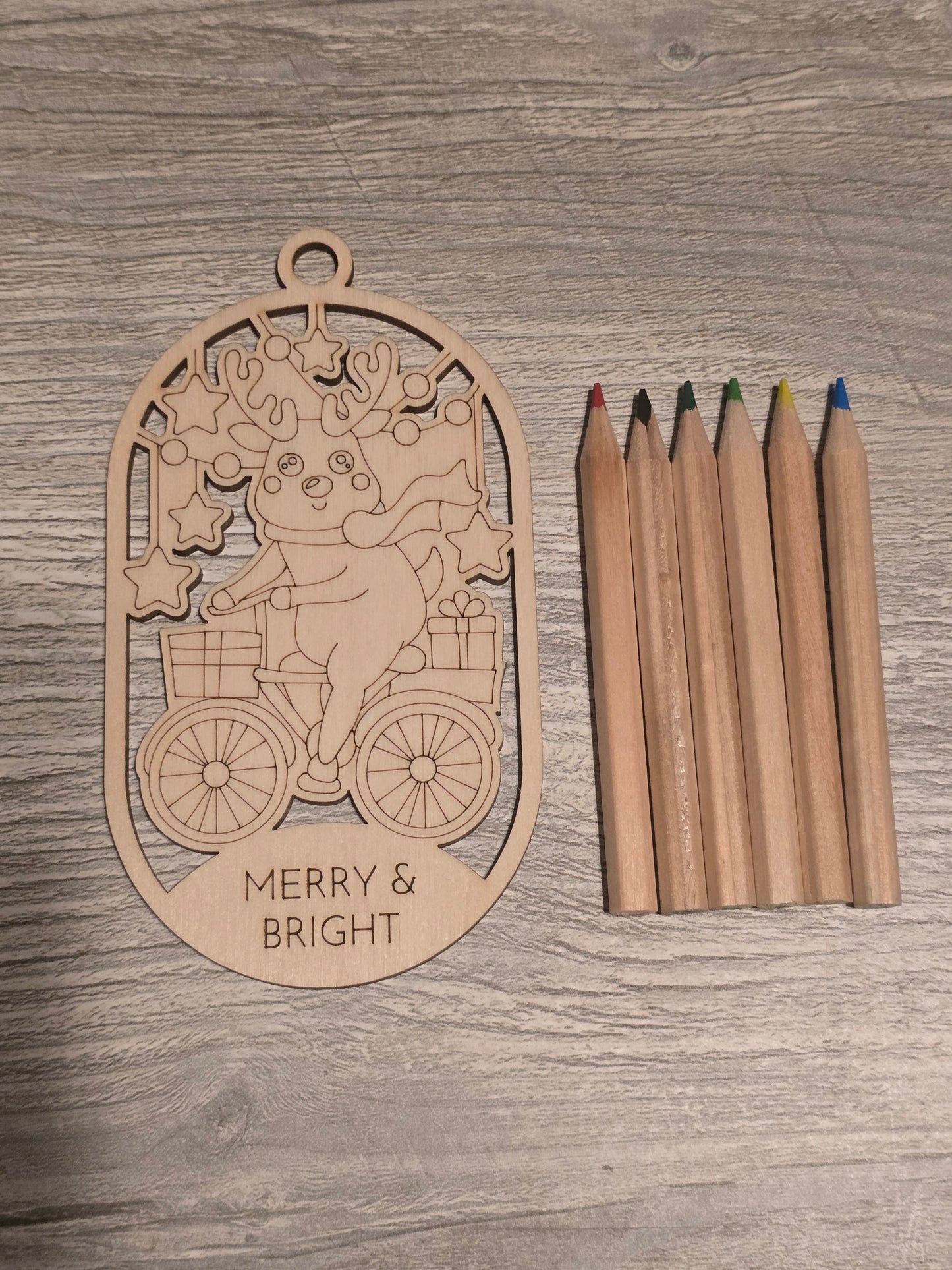 Merry & Bright Christmas Ornaments coloring kits