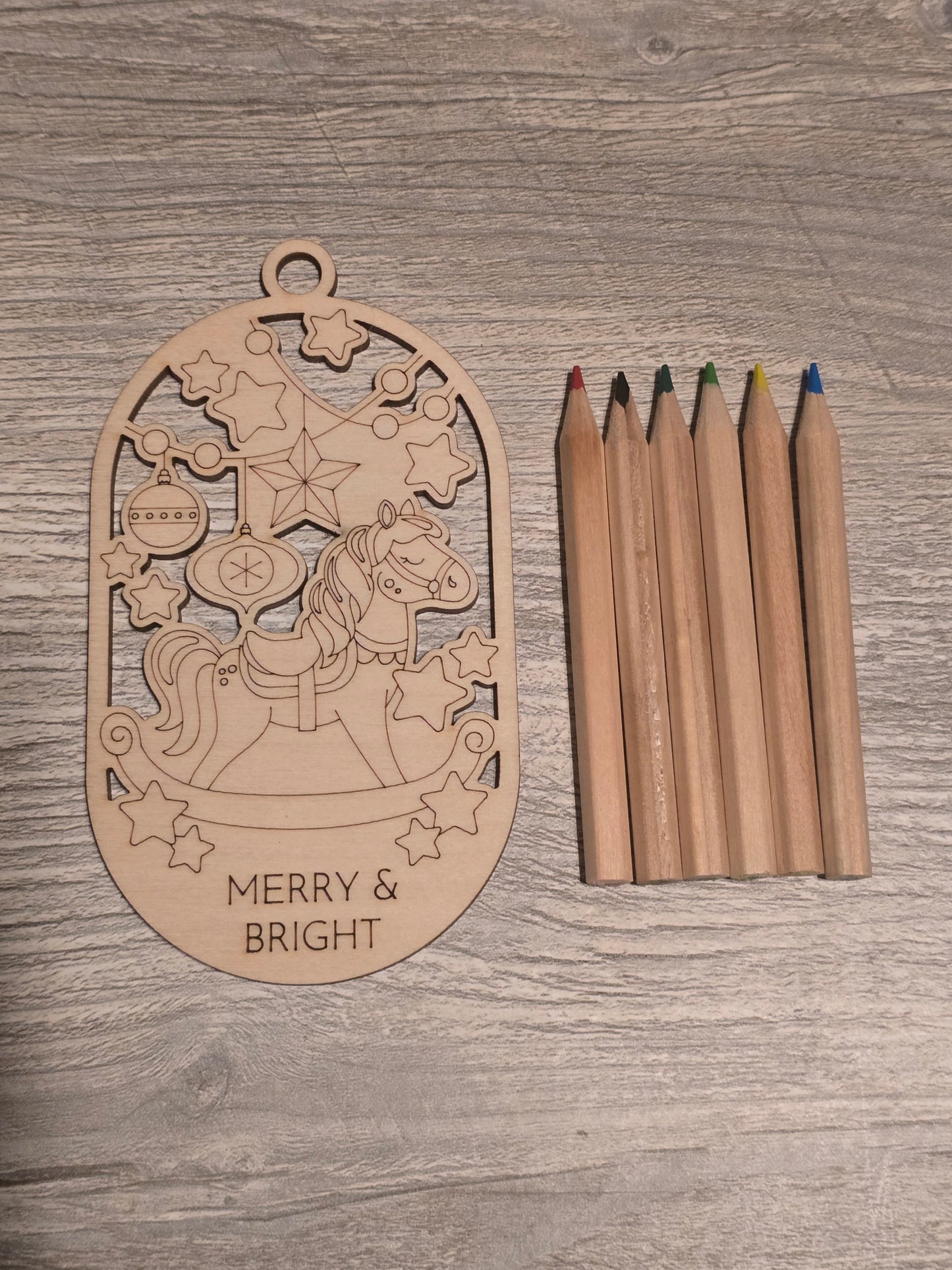 Merry & Bright Christmas Ornaments coloring kits