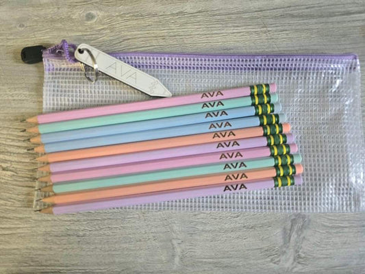 Free eraser!! With bag Pastel pencils Personalized