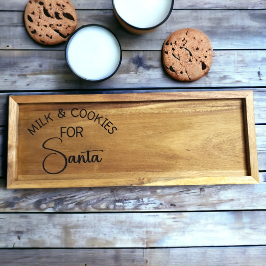 Milk & Cookies for Santa tray