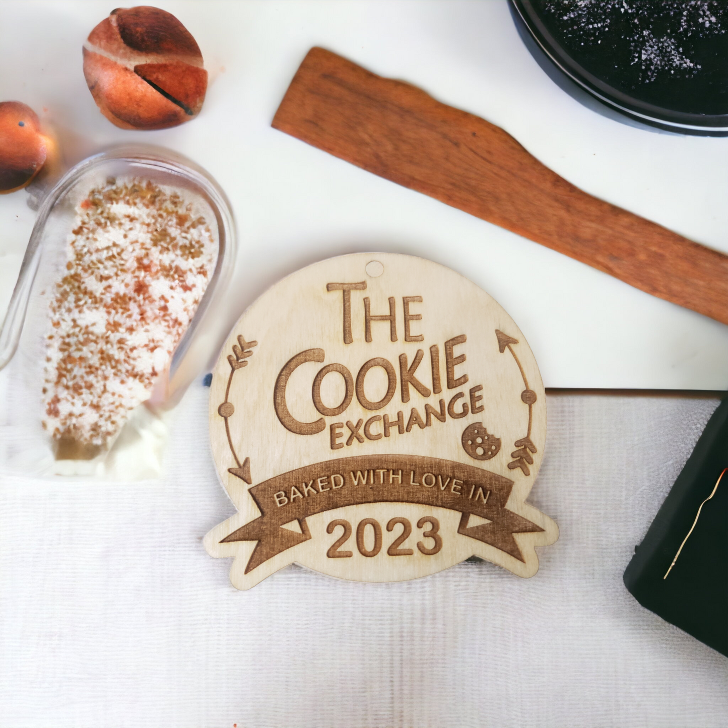 The cookie exchange baked with love in 2023 Christmas Ornament
3.5" tall