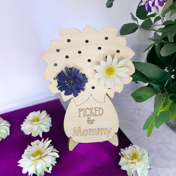 Picked for Mommy Flower Holder Personalized Mother's Day