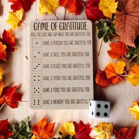 Game of Gratitude Dice Game