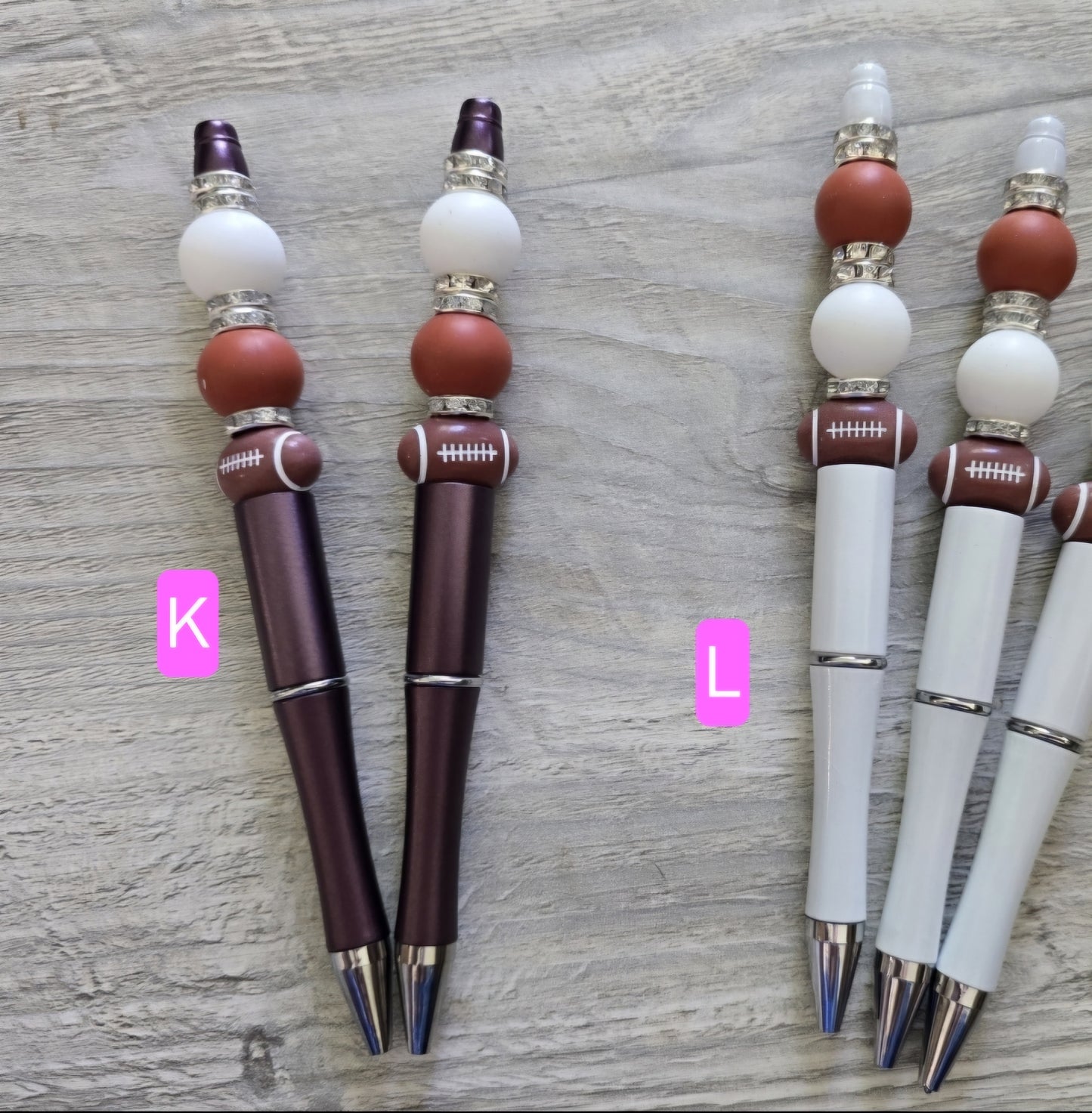 Beaded pens sports and paw
