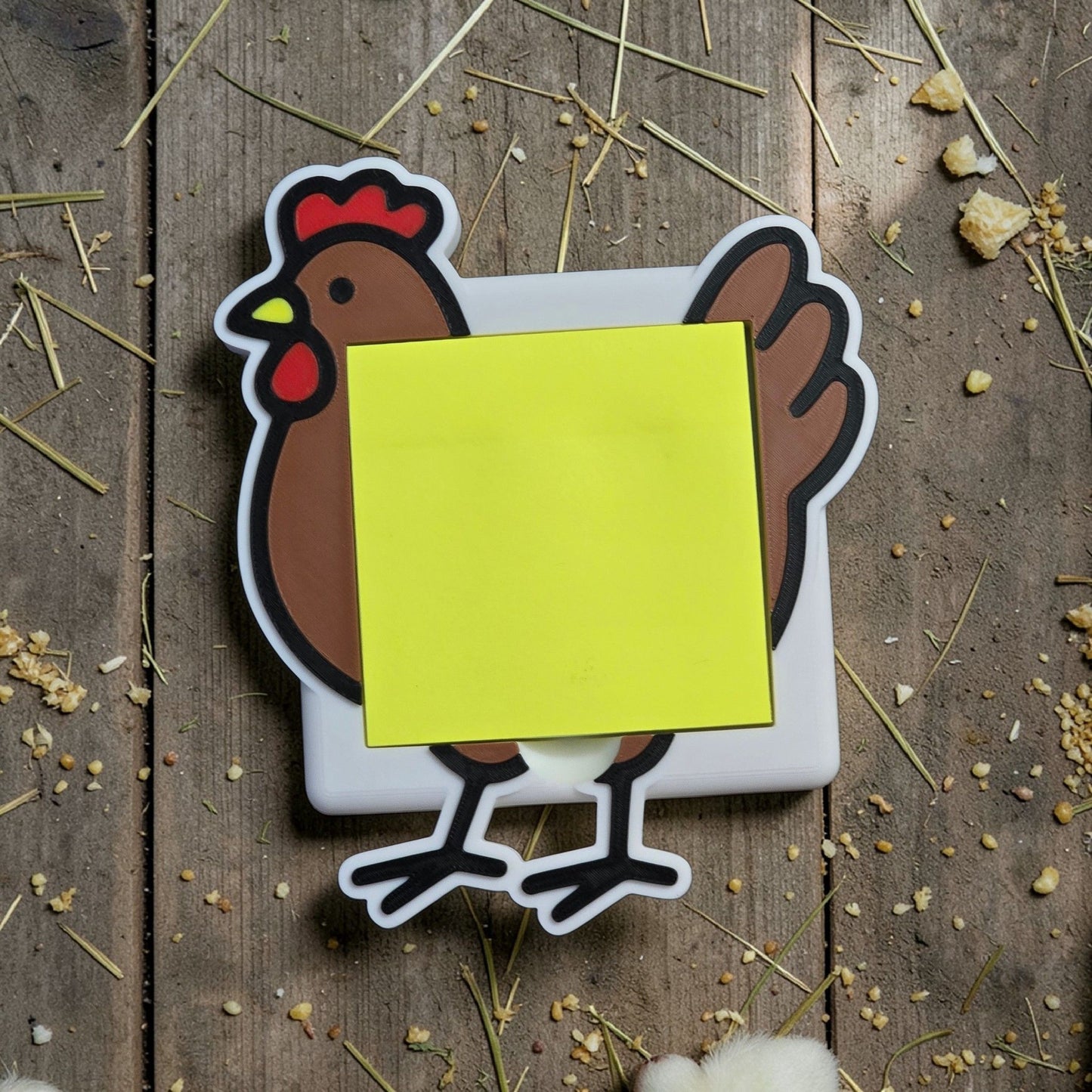 3D printed chicken sticky note holder