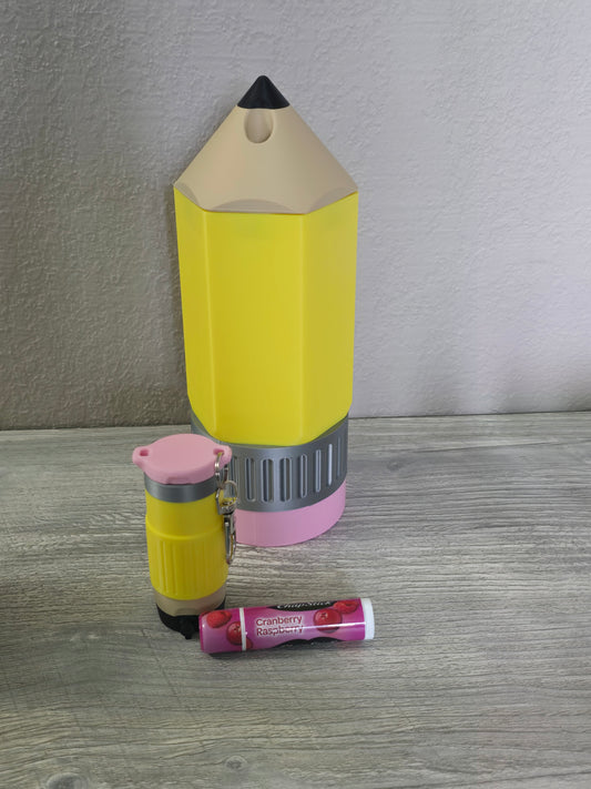 3D printed Pencil shape slim can cooler or keychain
