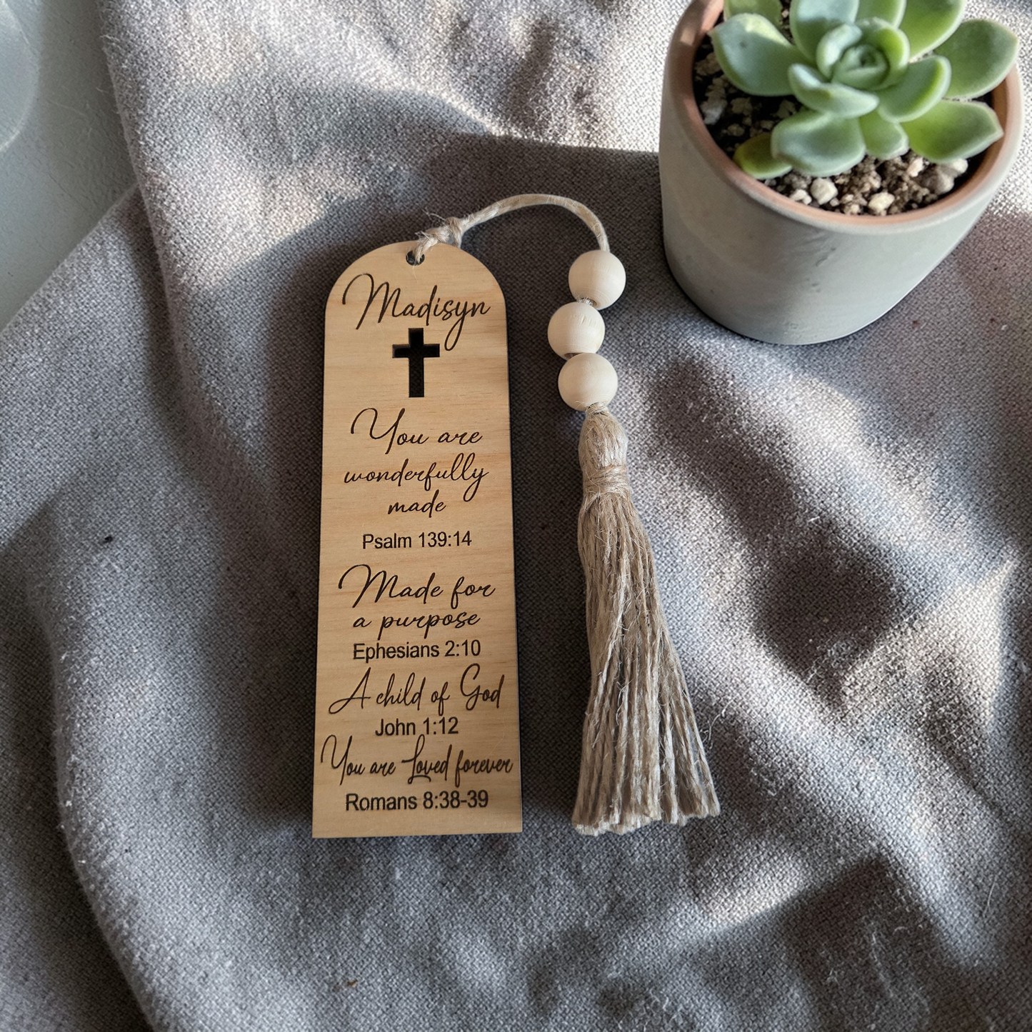 You are wonderfully made bookmark Personalized with name