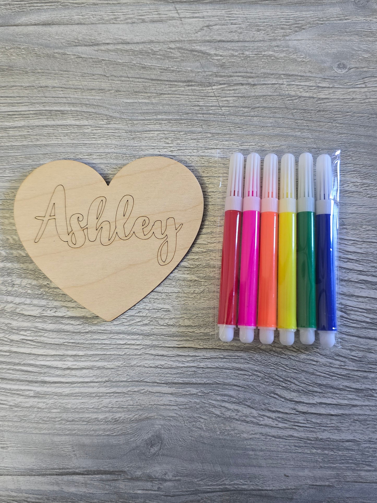 Valentine's Day DIY paint kit hearts personalized with name