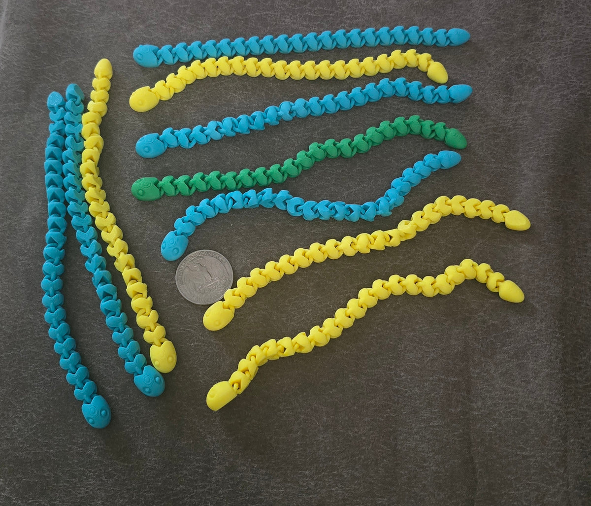 3D printed Miniature Snakes