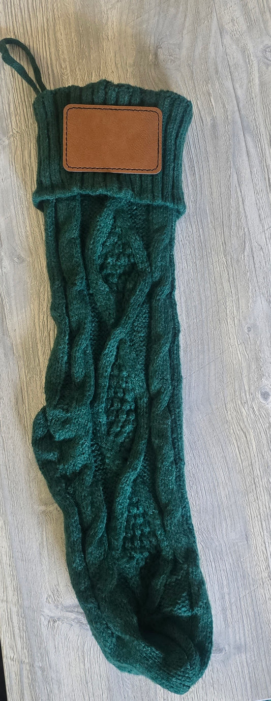 Green Christmas Stocking Personalized