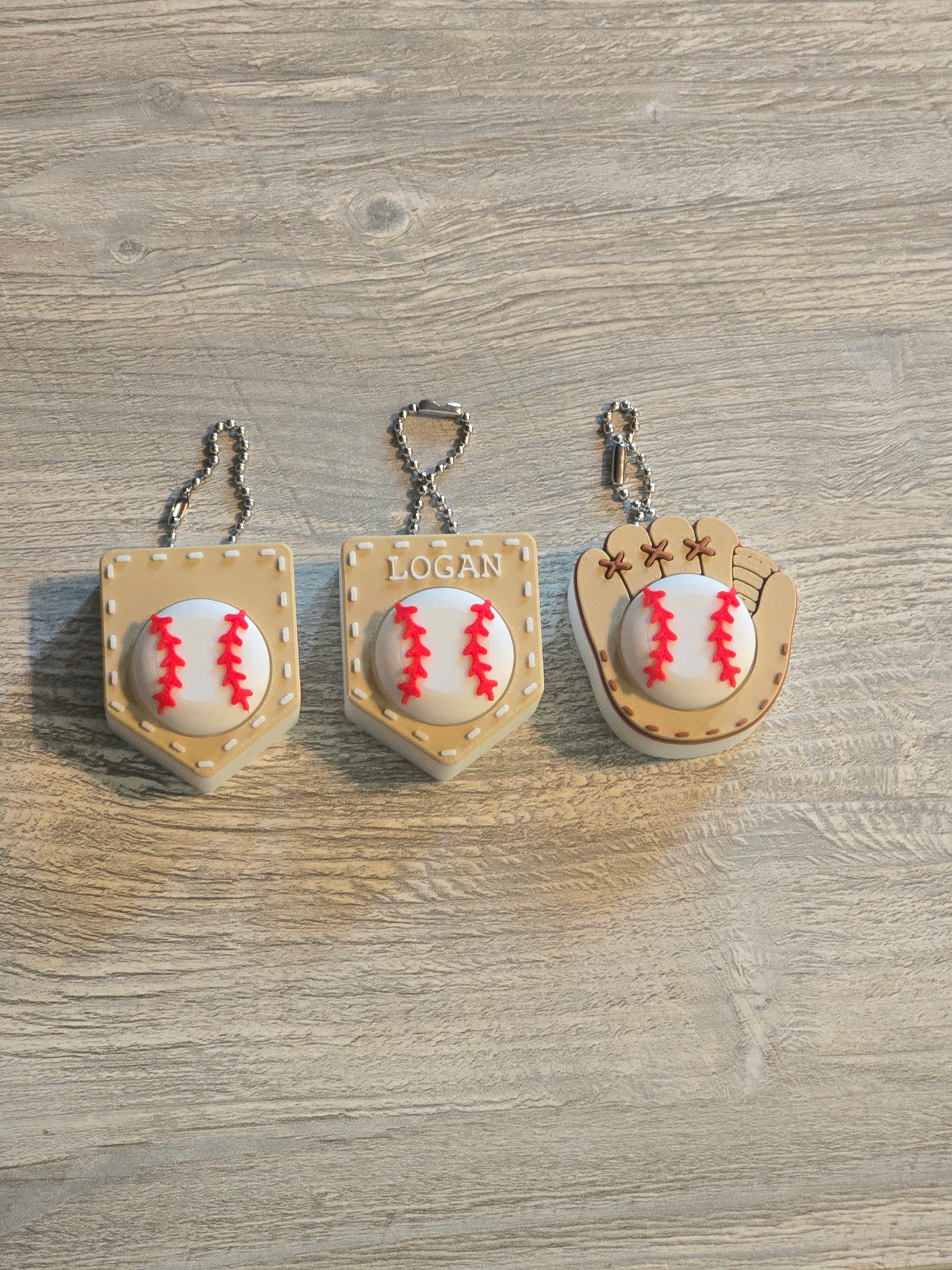 Baseball softball clicker keychain personalized
