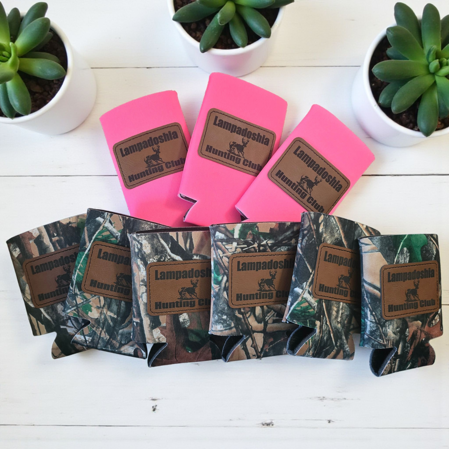 Soft sided koozie with patch personalized