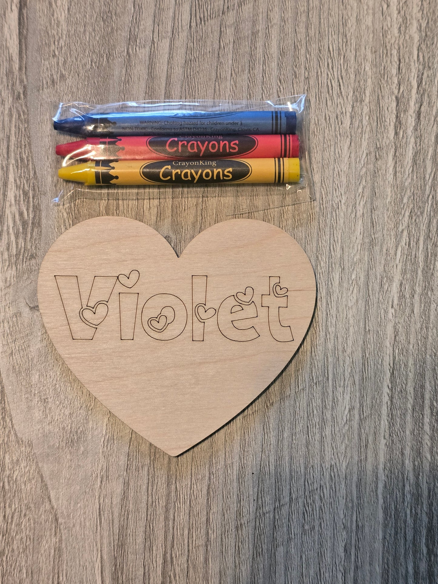 Valentine's Day DIY paint kit hearts personalized with name