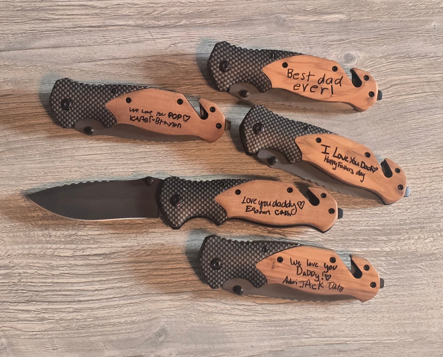 Handwriting handwritten Folding pocket knives knife Non-locking