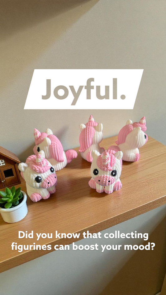 3D printed plastic Knitted (look) unicorns