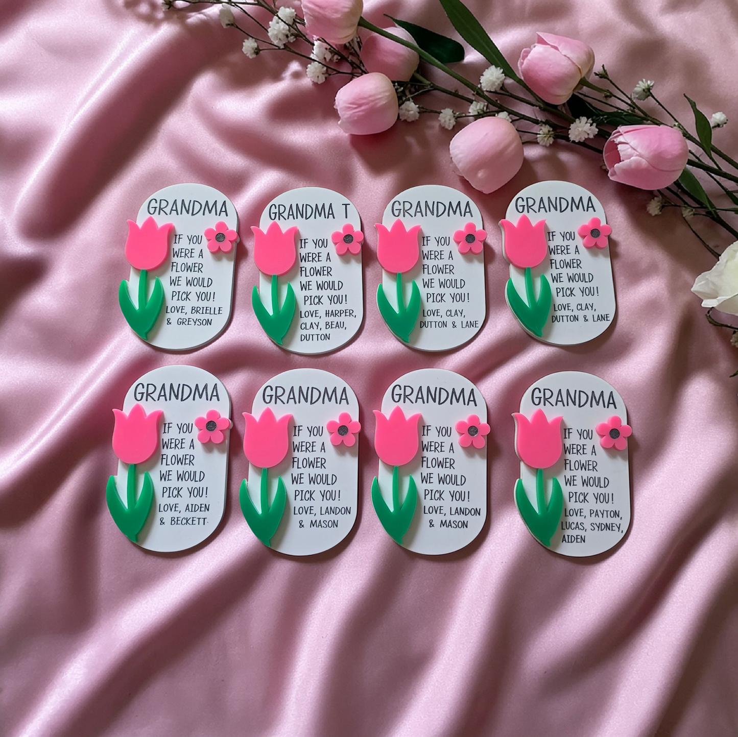 Mom If you were a flower we would pick you acrylic magnet personalized
