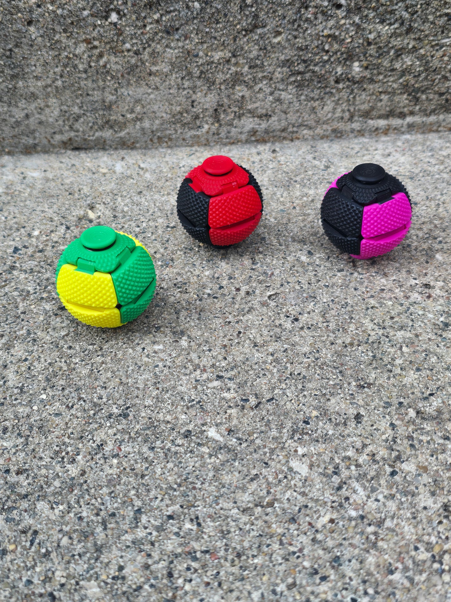 3D printed collapsing multi color fidget spinner