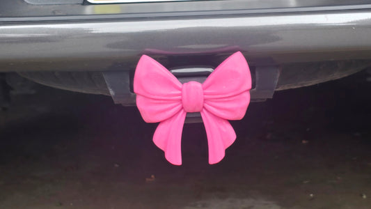 3D printed Bow hitch cover pink