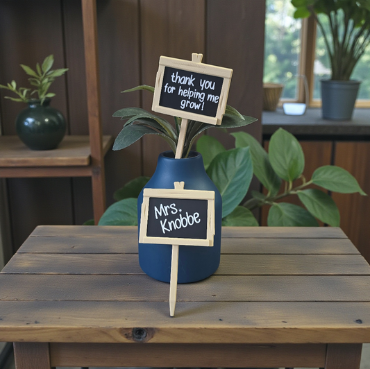 3D Printed Teacher plant stake personalized